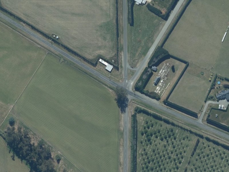 aerial view of Halkett Road Mini Rifle Club and the ground around it