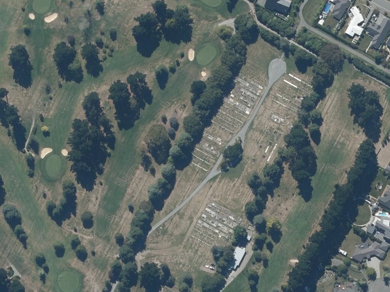 aerial view of Lincoln Golf Course and the ground around it