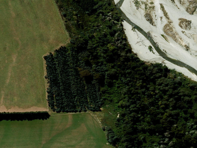 aerial view of Reserve 1734 Waihi Plantation and the ground around it