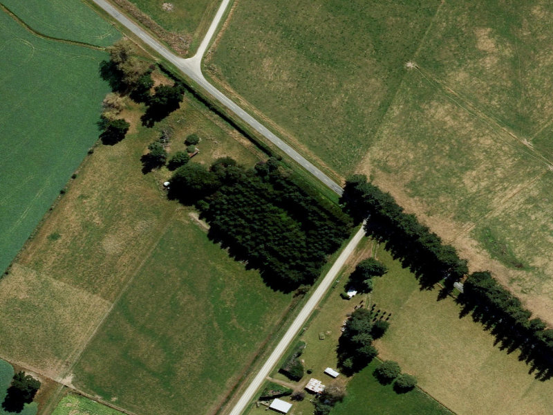 aerial view of Rice and the ground around it