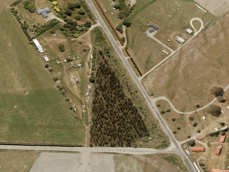 aerial view of Coach Road Plantation Reserve and the ground around it