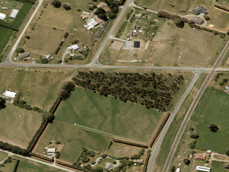 aerial view of Vernalls Plantation Reserve and the ground around it