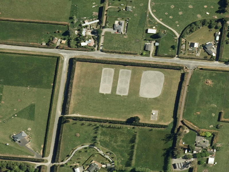 aerial view of Eyreton Domain and the ground around it