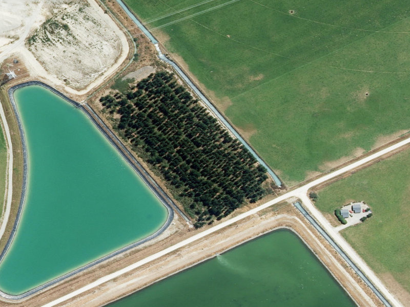aerial view of Priddles and the ground around it