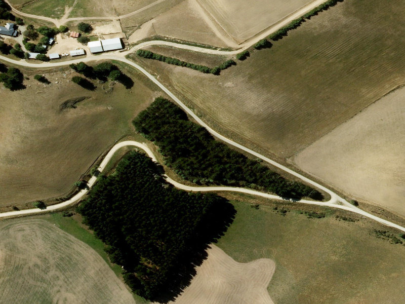 aerial view of Armstrongs Zig Zag and the ground around it