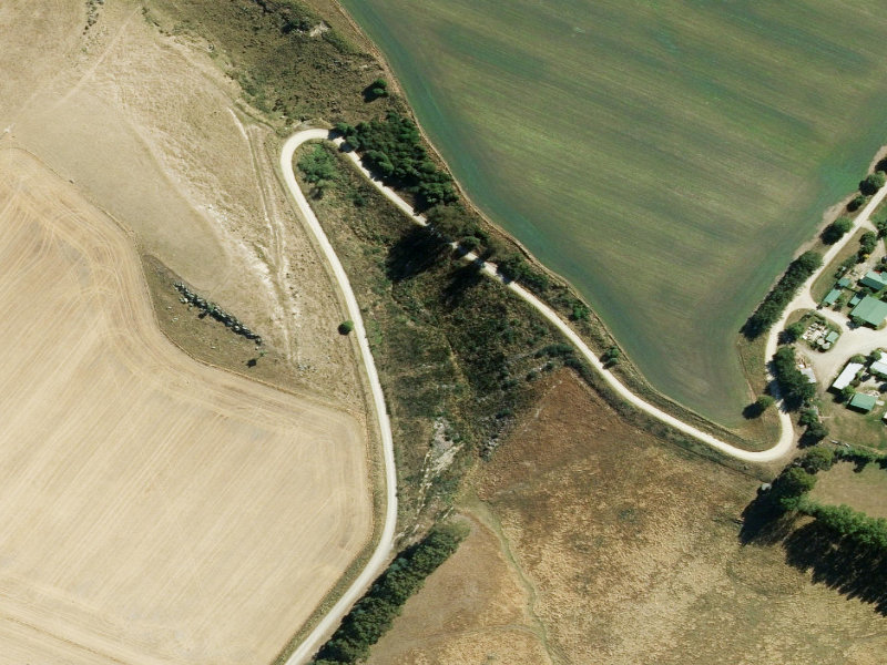 aerial view of Pudjeck Road Plantation Reserve and the ground around it