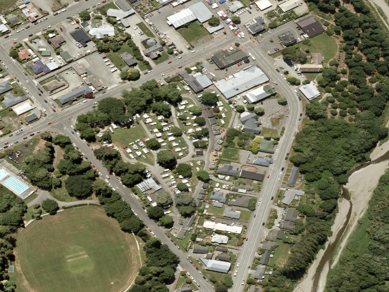 aerial view of Motorcamp and the ground around it