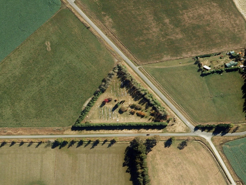 aerial view of Arundel Cemetery and the ground around it