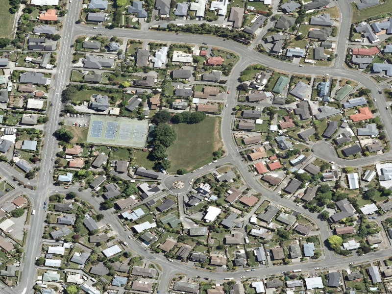 aerial view of Maryburn Park and the ground around it