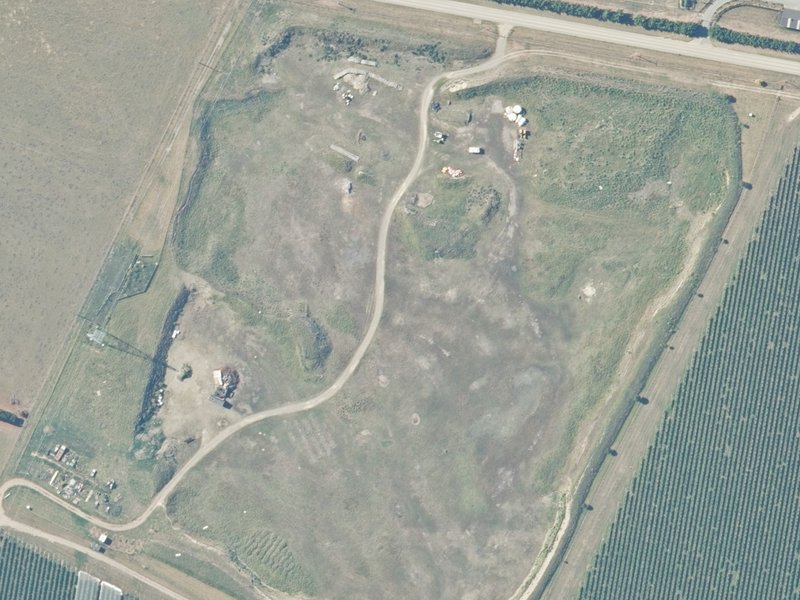 aerial view of Purchas Pit Gravel Reserve and the ground around it