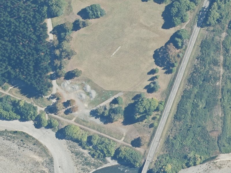 aerial view of Balmoral Recreation Reserve and the ground around it