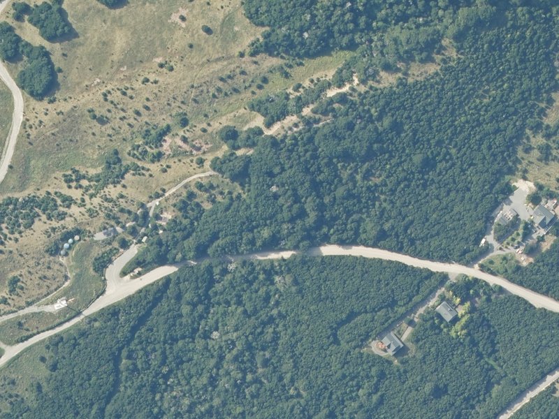 aerial view of Mt. Lyford Reserve and the ground around it