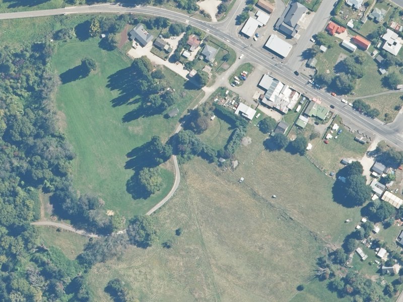 aerial view of Waiau Esplanade Reserve and the ground around it