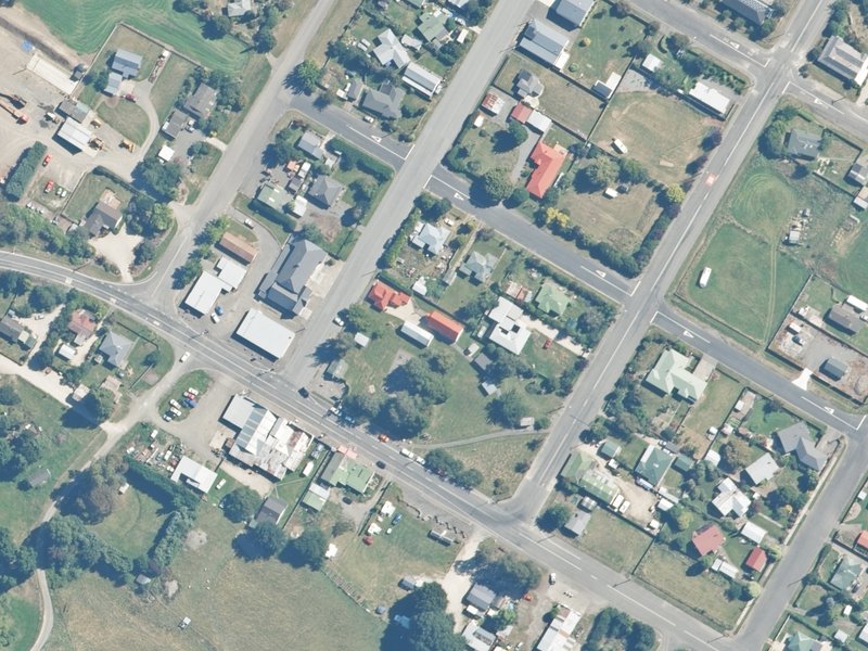 aerial view of Waiau Historical Reserve and the ground around it