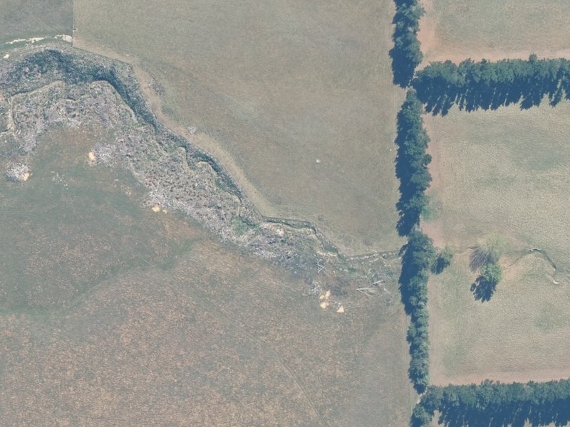 aerial view of Brophy Gravel Reserve and the ground around it