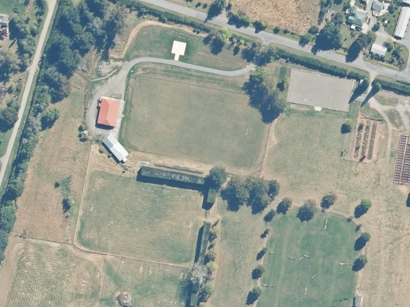 aerial view of Cheviot Rugby Club and the ground around it