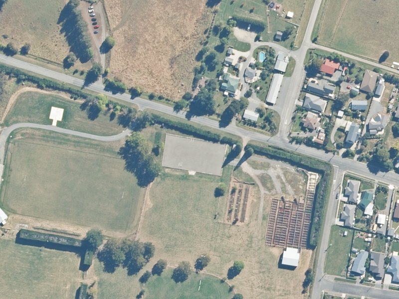 aerial view of Cheviot Tennis Courts and the ground around it