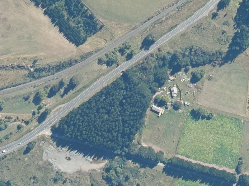 aerial view of Darrochs Road Plantation and the ground around it