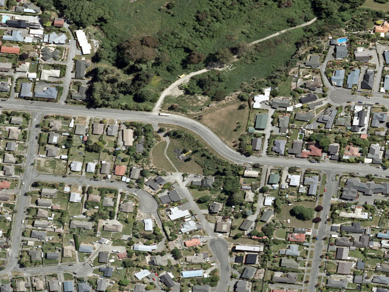 aerial view of Glenwood / Orbell Reserve and the ground around it