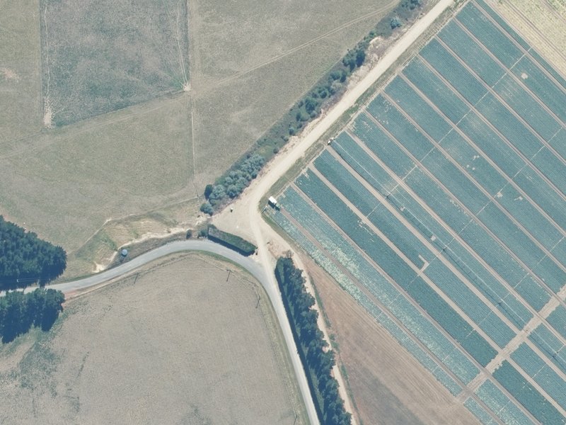 aerial view of Downs Road Gravel Reserve and the ground around it