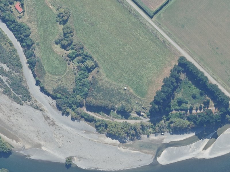 aerial view of Hurunui Mouth Reserve and the ground around it