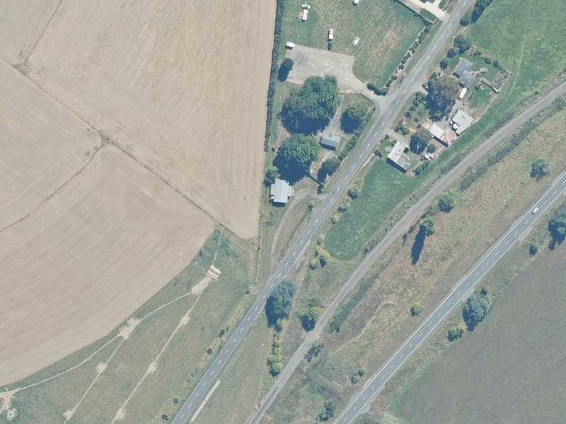 aerial view of Parnassus Hall and the ground around it