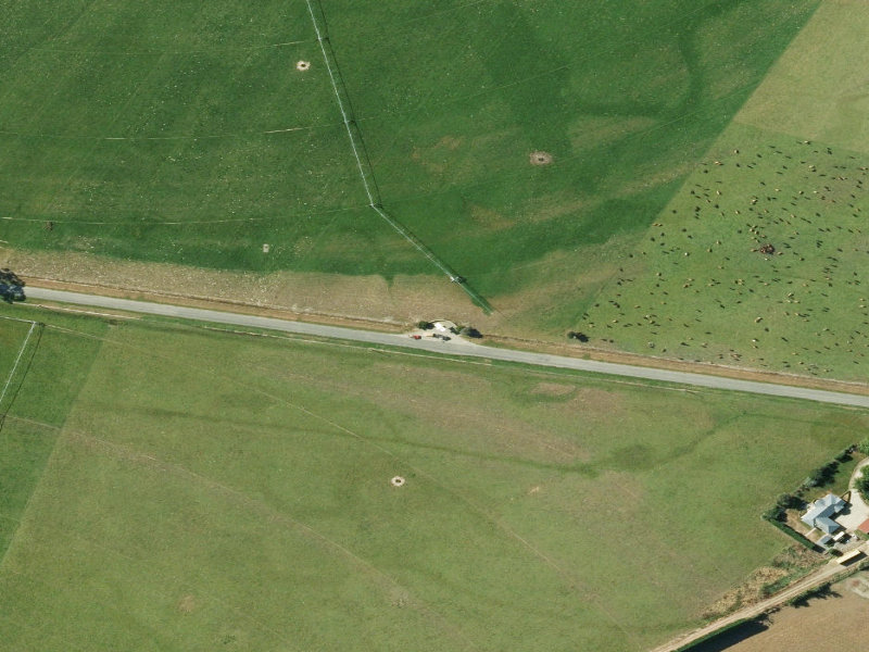 aerial view of Richard Pearse Memorial and the ground around it