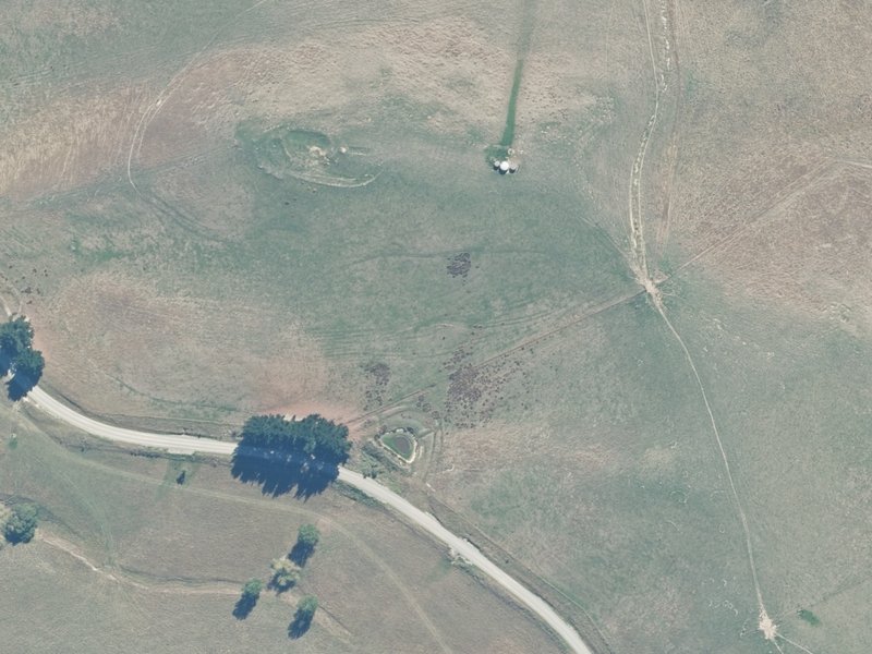 aerial view of Sinclair Gravel Reserve and the ground around it
