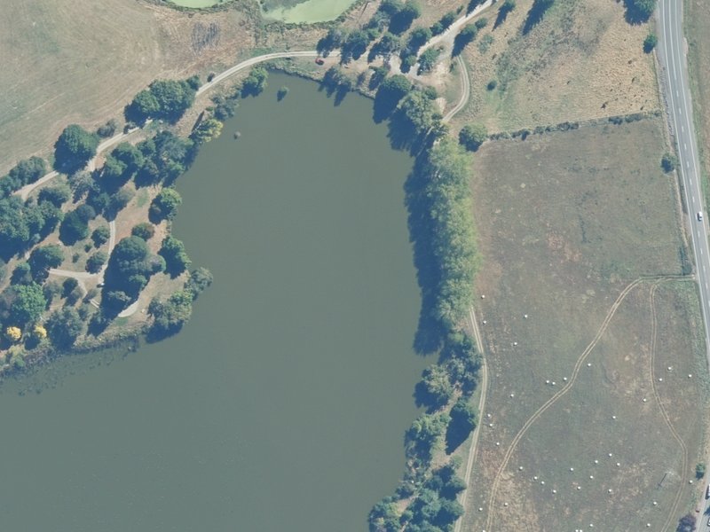 aerial view of St. Annes Lagoon and the ground around it