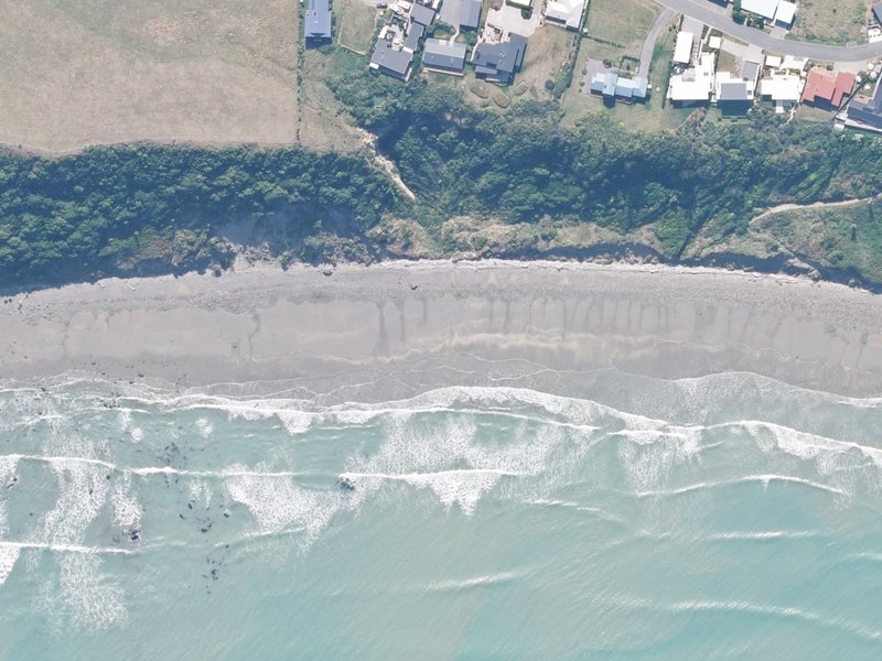aerial view of Motunau Beach Clifftop Coastal Reserve and the ground around it