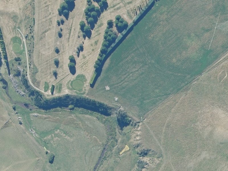 aerial view of Scargill Motunau Reserve and the ground around it