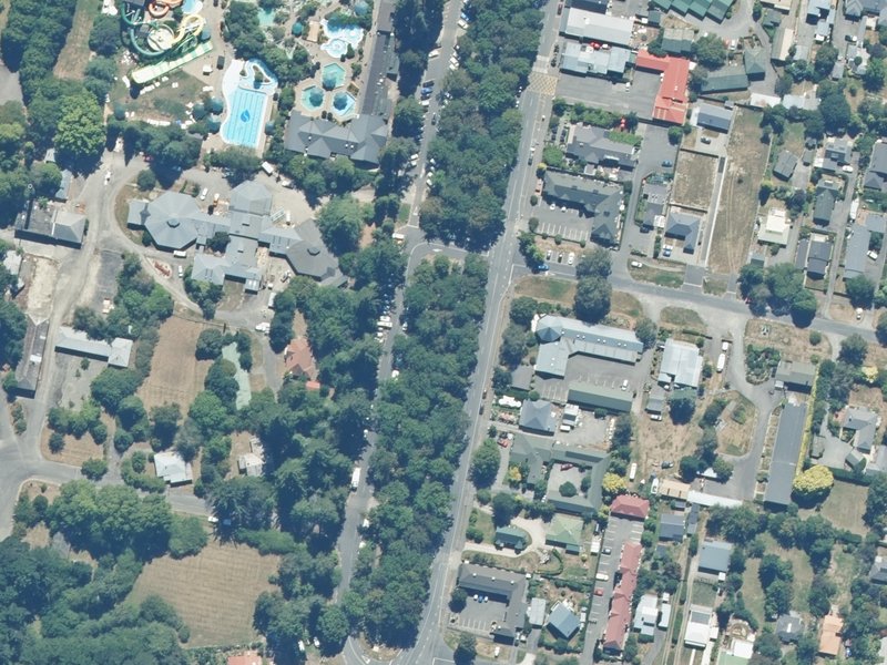 aerial view of Amuri Avenue Reserve and the ground around it