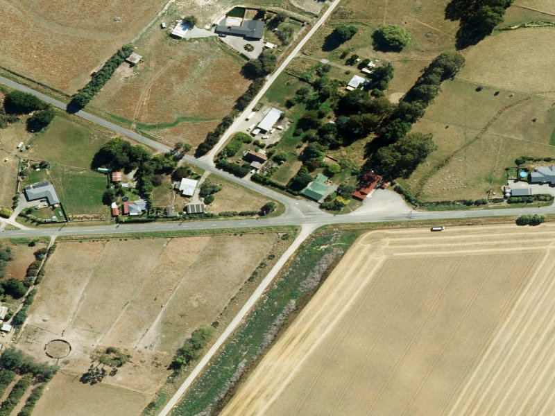 aerial view of Otipua War Memorial and the ground around it