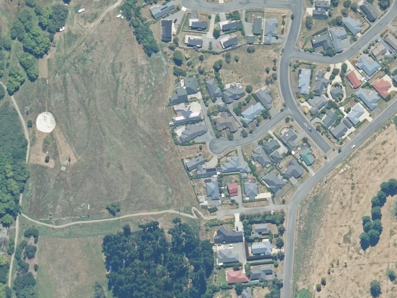 aerial view of Isobel Reserve and the ground around it