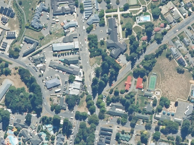 aerial view of Lodge Reserve and the ground around it