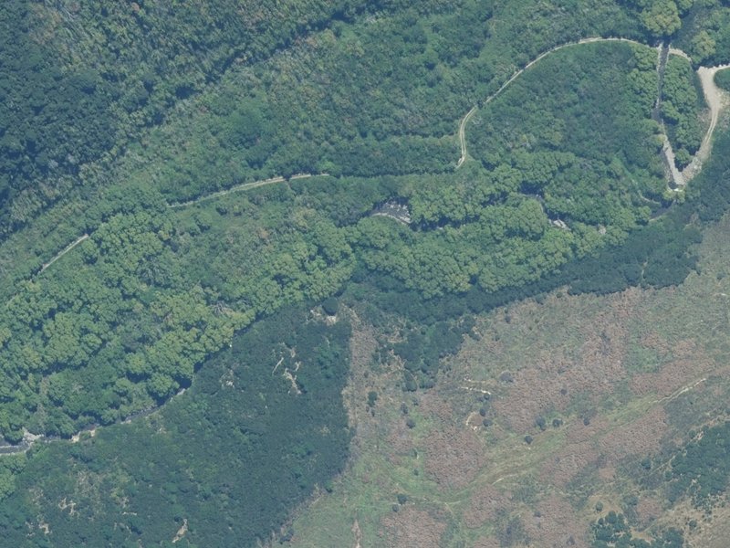 aerial view of Rogerson Track Hanmer Water Supply Reserve and the ground around it