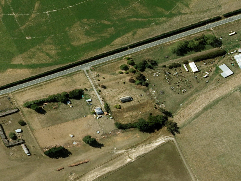aerial view of Sutherlands War Memorial and the ground around it