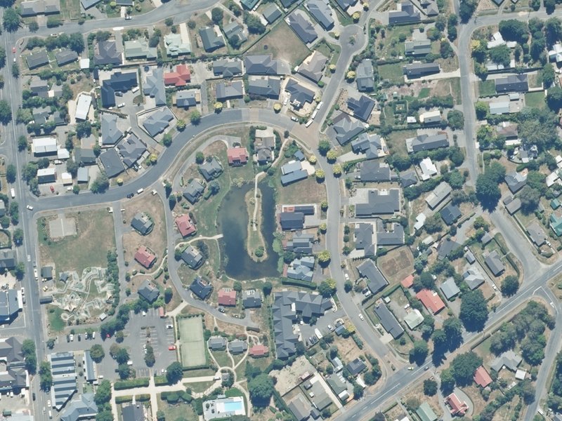 aerial view of Rutherford Crescent Reserve and the ground around it