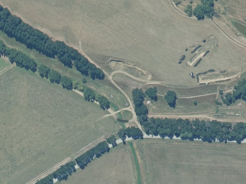 aerial view of Christians Road Gravel Reserve and the ground around it