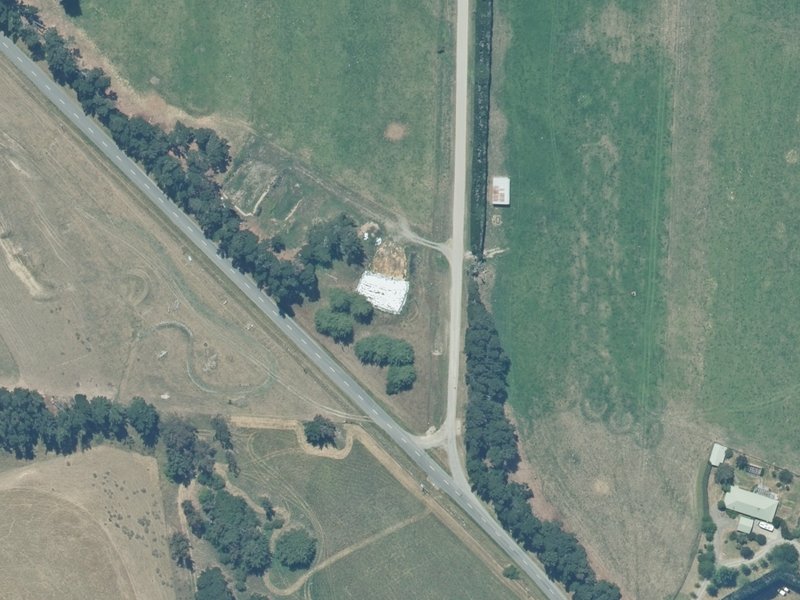 aerial view of Waitohi Gravel Reserve and the ground around it