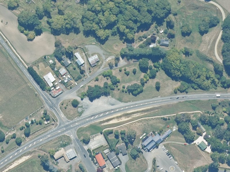 aerial view of Ti Papa Stream Reserve and the ground around it