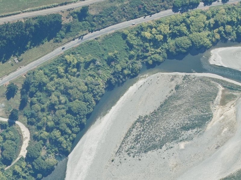 aerial view of Domett Stock Resting Reserve and the ground around it