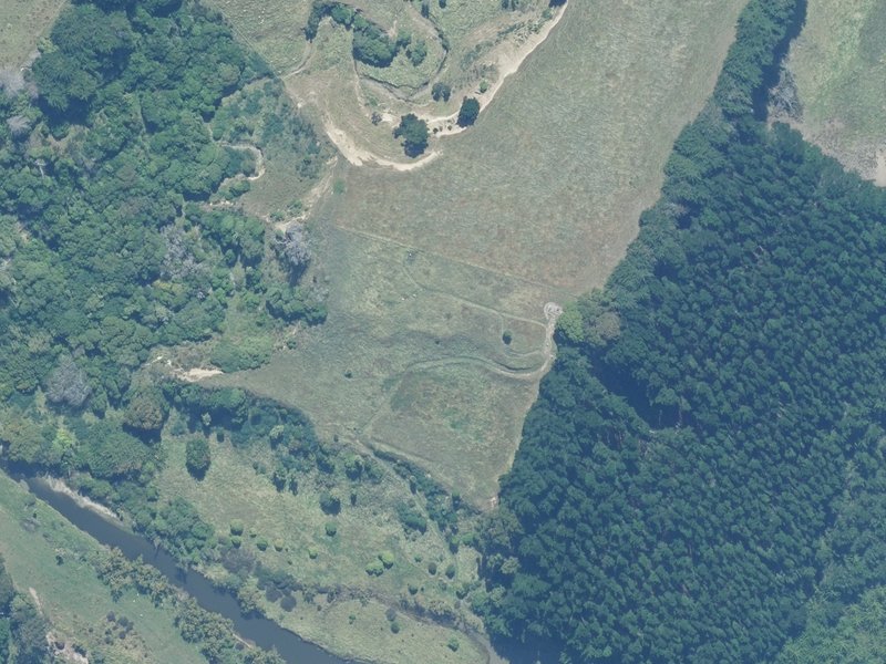 aerial view of Jed River Cemetery and the ground around it