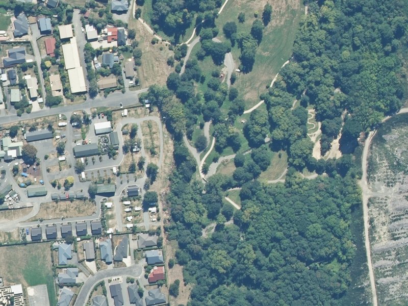 aerial view of Dog Stream Reserve and the ground around it