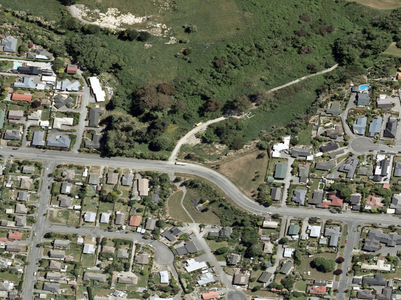 aerial view of Top Town Park and the ground around it