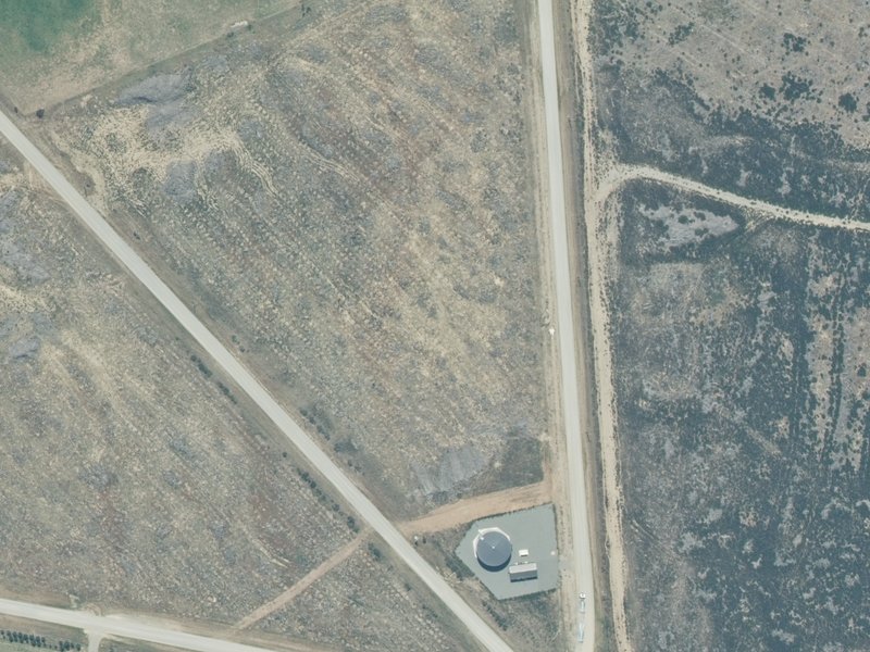 aerial view of Medbury Plantation Reserves and the ground around it