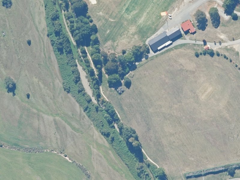 aerial view of Amberley Reserve and the ground around it