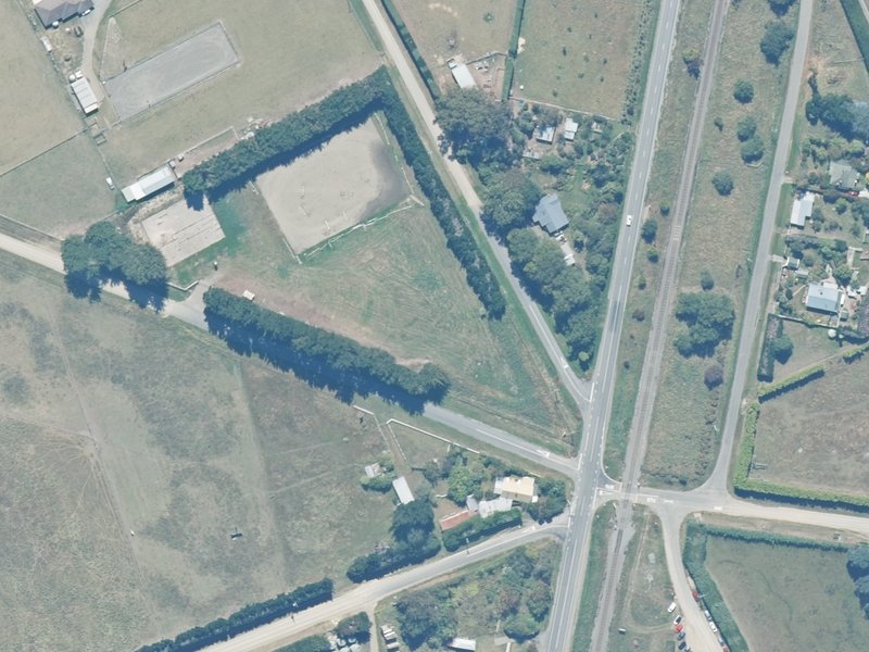 aerial view of Balcairn Recreation Reserve and the ground around it