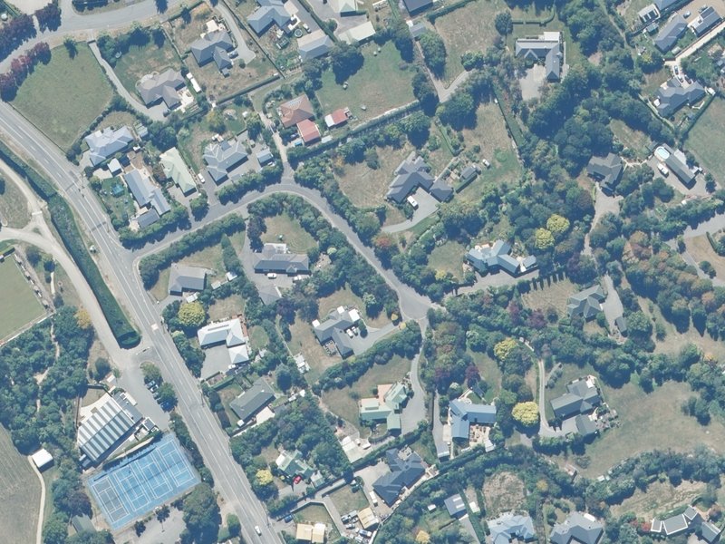 aerial view of Cedar Place Reserve and the ground around it