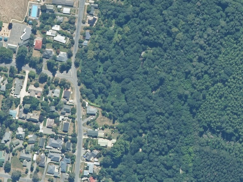 aerial view of Dog Stream Reserve and the ground around it